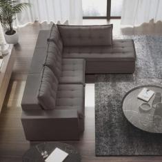 Sofá Retrátil 3 Lugares com Chaise 366cm Presidente Estofart