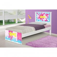 Cama Solteiro Slime Menina Com Colchão