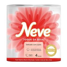 Papel Higiênico Neve Toque da Seda Folha Dupla 4 Unidades