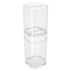 Porta Escova Splash Coza com Tampa Cristal