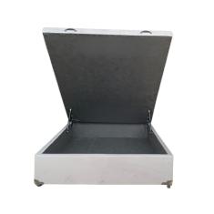 Cama Box Baú Casal Suede Cinza Com Pistão A Gás - Estrutura Reforçada - Imperium do Sono