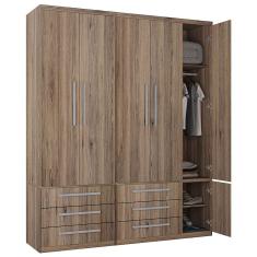 Guarda-roupa 5 Portas 6 Gavetas Modular 1310 Ilan Castanho