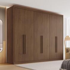 Guarda Roupa Casal 6 Portas Bergamo Conquista Móveis, Cacau