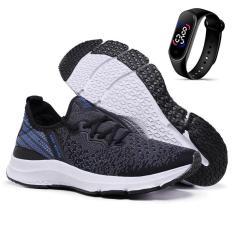 Kit Tênis Keep Moving Unissex Para Treino Academia e Caminhada + Relógio Digital Em Led-Unissex