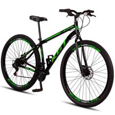 Bicicleta Aro 29 Aço Carbono KGT Shift Freios A Disco 21 Marchas, Pret