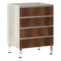 Balcão de Cozinha sem Tampo 60cm 4 Gavetas Luci Luciane Móveis