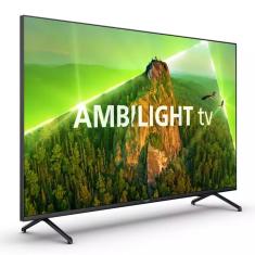 Smart TV 43 Philips Ambilight Google TV Comando de Voz Dolby Vision Atmos - Cinza