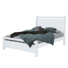 Cama Casal Reali 140 Branco Brilho - Lopas
