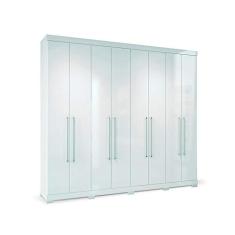Guarda Roupa Master Vip 8 Portas com Pés Branco