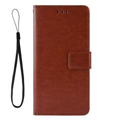 Capa para Oppo Realme 6 Pro, capa flip carteira de couro para Oppo Realme 6 Pro, capa magnética retrô para telefone, capa carteira com compartimentos para cartão
