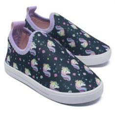 Tênis Infantil Feminino Casual Confortável Calce Fácil-Feminino