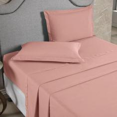 Jogo de Lençol Casal Padrão 04 Peças Aba Americana Percal 400 Fios - M