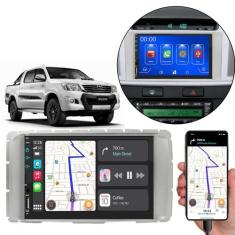 Kit Multimídia Carplay Hilux 2012-2016 7 Pol MP5 Touch-screen + Câmera