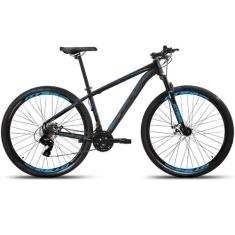 Bicicleta Aro 29 Gts Feel Glx 24 Marchas Freios A Disco, Preto, Azul, 
