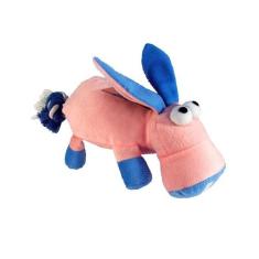 Brinquedo Chalesco Pelúcia Cachorro Luxo Rosa e Azul