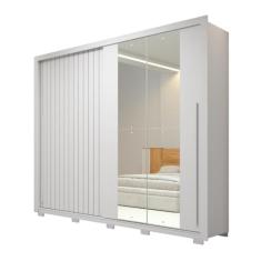 Guarda Roupa Casal 2 Portas 4 Gavetas Branco Romanus Caemmun
