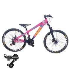 Bicicleta Aro 26 Vikingx Tuff 25 Cambio Shimano Quadro Aluminio Mtb Fr