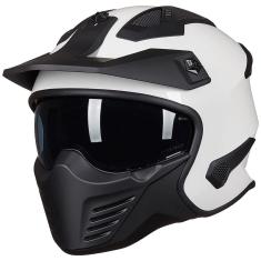 Capacete de motocicleta ilm Open Face 3/4 Half dot modelo 726X branco