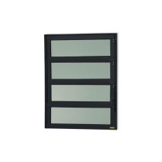 Janela De Aluminio Basculante Elite Vidro Boreal 80cm X 80cm Brimak Preto