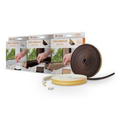 Veda frestas médias adesivo marrom 4 mm 6 metros comfort door