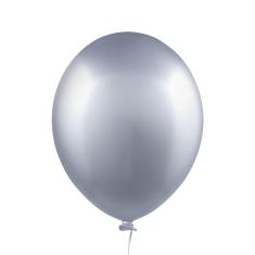 Balão Cromado Alumínio Natural - 5 Polegadas - 25 Unidades