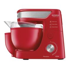 Batedeira Planetária Mondial Vermelho e Inox 700W BP-01P-R, Vermelho, 