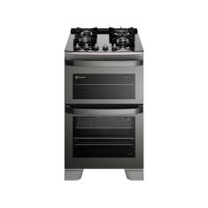 Fogão 4 Bocas Electrolux Cinza Duplo Forno com Timer FE4AD, Cinza, 220