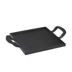 Chapa Bifeteira Quadrada Lisa 2 Alças Ferro Santana 25Cm