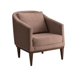 Poltrona Agatha Marrom e Imbuia