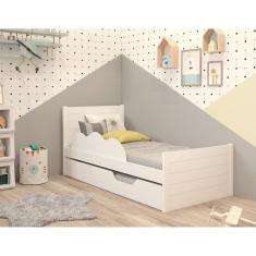 Cama Bibox 100% Mdf com Rodizios com Travas Elza Branco - Cimol