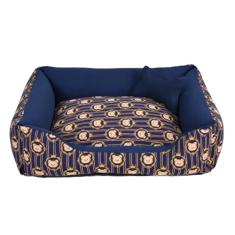Cama para Cachorro ou Gato Tamanho Médio 60x55cm + Ossinho Ted Marinho