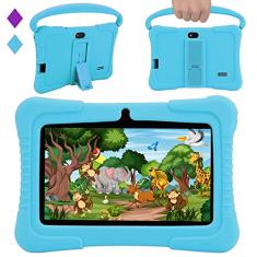 Tablet infantil, tablet Veidoo 7 polegadas, Android Tablet PC, 2GB de RAM 32GB de ROM, tela de proteção ocular de segurança, Wi-Fi, tablet com capa de silicone