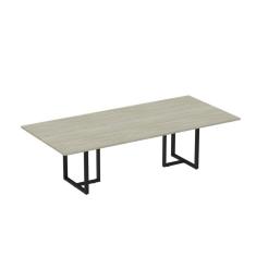 Mesa Reunião 2600x1200mm Mr2600p25tub Nogueira casblanca/Preto