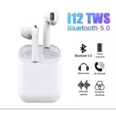 Fone de ouvido bluetooth 5.0 i12 tws pronta  lacrado