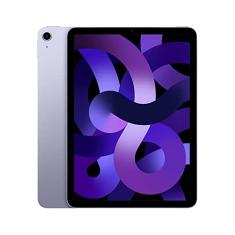 iPad Air da Apple (5a geração): Com chip M1, tela Liquid Retina de 10,9 polegadas, 256 GB Wi-Fi 6, câmera frontal de 12 MP, câmera traseira de 12 MP, Touch ID, Roxo