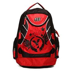 Mochila 1 Divisão com Bolso Frontal - Estampada VERMELHO PRETO