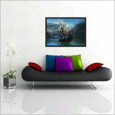 Quadro Decorativo Game Jogos God Of War Decorações Com Moldura - Vital