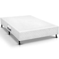 Cama Box Base Universal Viúva Poli Tecido White (128x188x23) - Castor