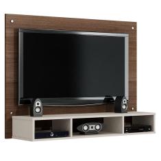 Painel para TV Atena Chocolate Off White – Valdemóveis