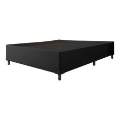 Cama Box Casal 1,38m com 38cm de Altura Suede Prince Preto