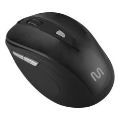 Mouse Sem Fio USB 1600 DPI Ajustável 6 Botões Ergonômico com Textura Emborrachada Preto Multi (Multilaser) - MO241