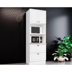 Paneleiro De Cozinha Modulado Americana C/ 2 Portas E 2 Gavetas (2 Fornos) Branco - Henn