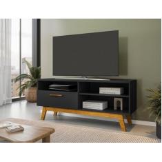 Rack Retrô para TV até 55 Polegadas 136cm Pés em Madeira Maciça Paládi