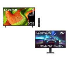 Combo Smart TV LG OLED evo AI B5 65" 2025 + Monitor LG UltraGear 24G411A-B, 144Hz (O/C), Tela IPS FHD 24"    - OLED65B5.24G411A
