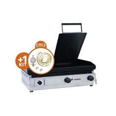 KIT - Chapa Gás Inox 65 cm C65P Com Prensa + Kit Gás - Venâncio