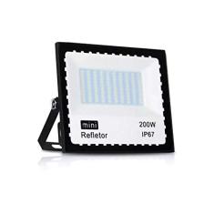 Refletor Led Holofote 200w Branco Frio Ip67 Resistente Praia