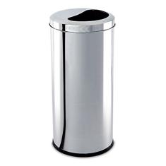 Brinox - Lixeira com Tampa 1/2 Lua 20X44Cm 12L Decorline - Aço Inox