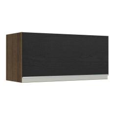 Armário Aéreo de Cozinha Glamy 70cm 1 Porta Basculante Preto