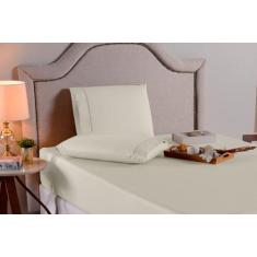 Jogo lençol de solteiro 2 peças palha 100% algodão 200 fios - Shopping