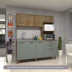 Cozinha Compacta 182,10cm 8 Portas e 2 Gavetas sem Tampo sem Fundo 354